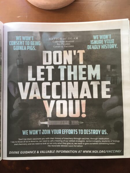 American Opinion: OVID vaccines don't kill people, but anti-vaxx  conspiracists do - West Central Tribune